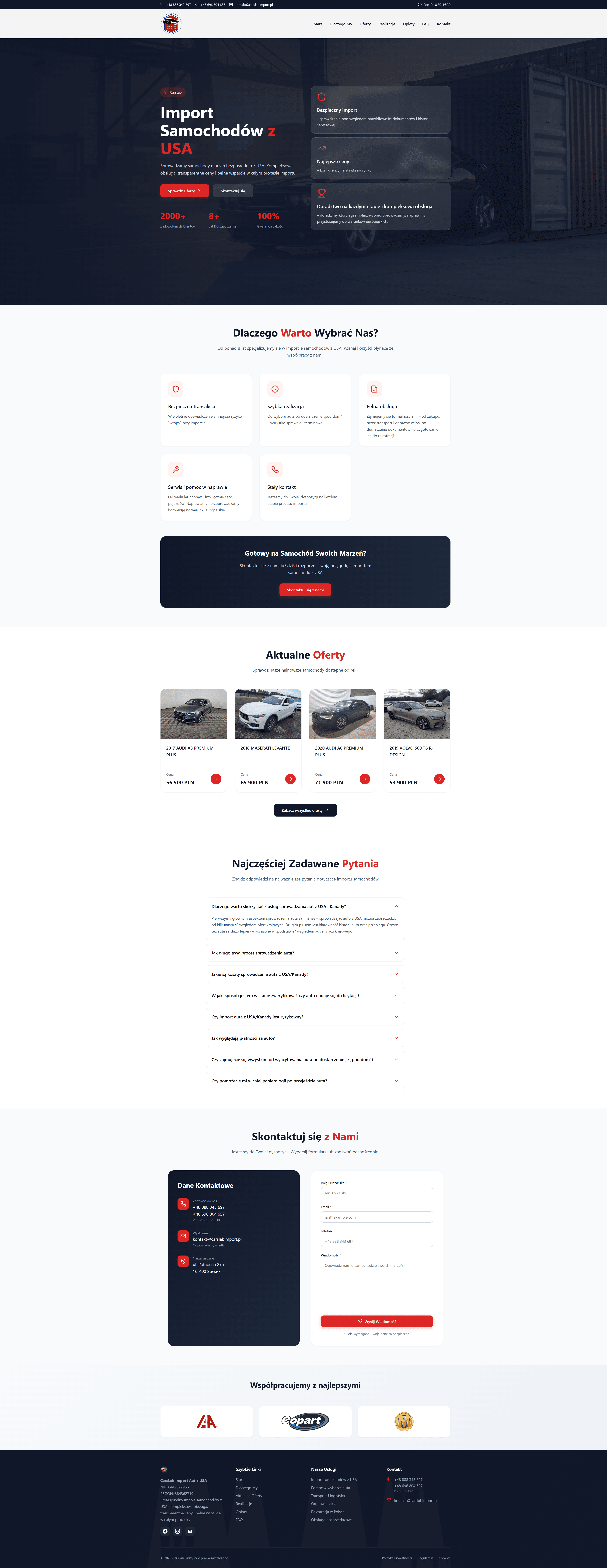 CarsLab Import - autorski motyw WordPress