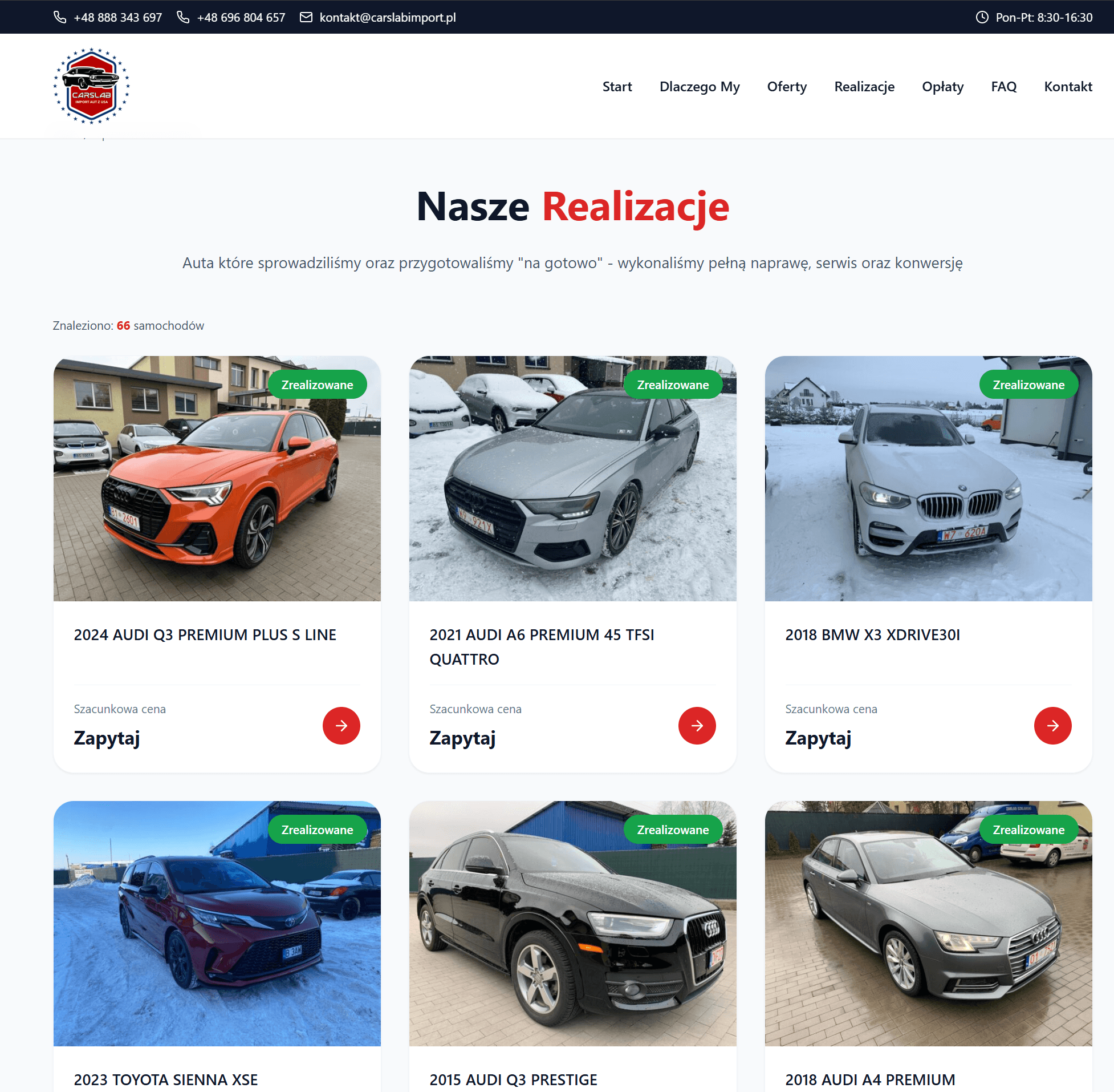 CarsLab Import - Widok 1
